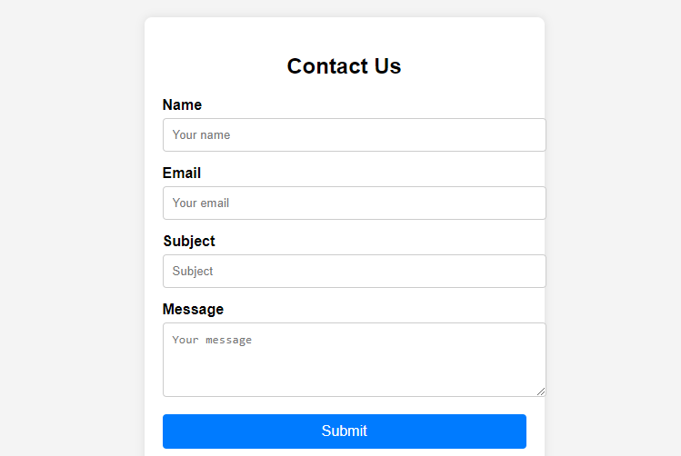 HTML Form